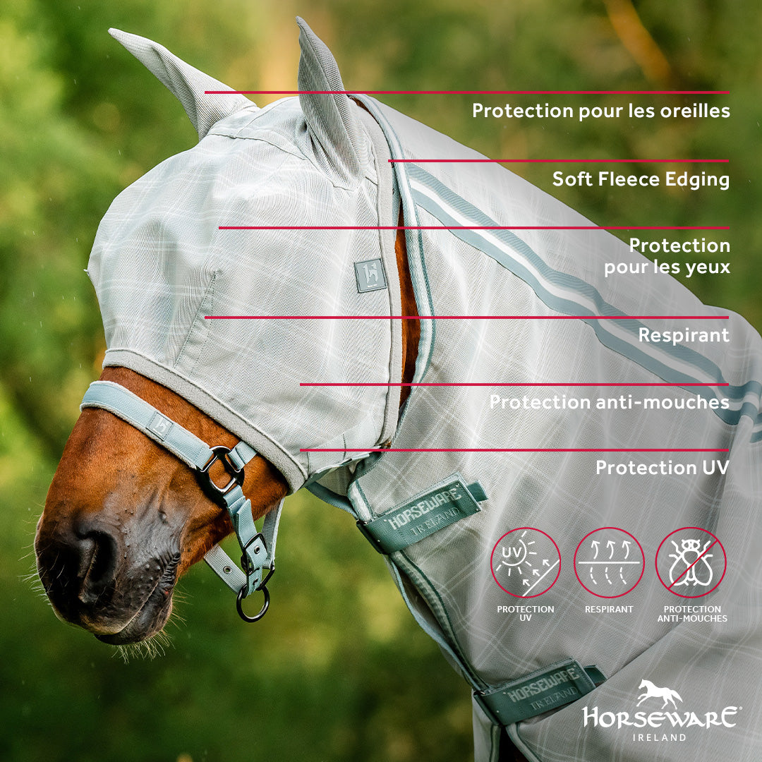 Horseware - Masque anti-mouches Newmarket witney charcoal | - Ohlala