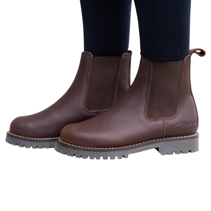 Dyon - Boots d'équitation en cuir Chelsea marron | - Ohlala