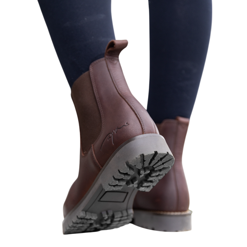 Dyon - Boots d'équitation en cuir Chelsea marron | - Ohlala