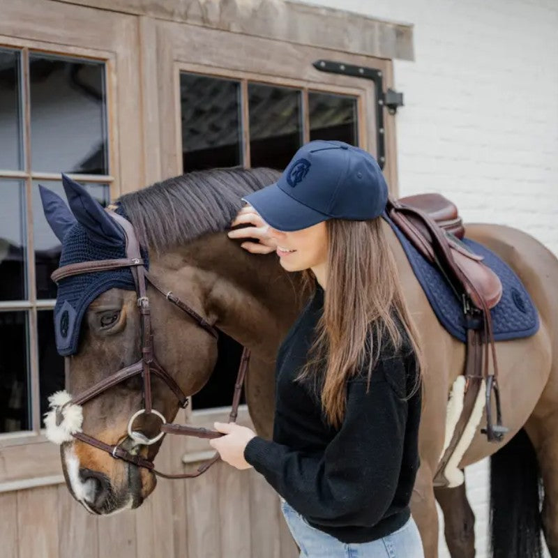 Dyon - Bridon muserolle croisée tressée havane | - Ohlala