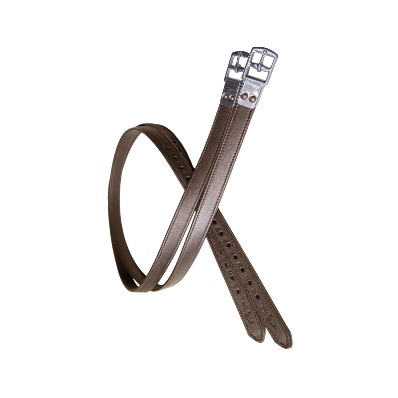 Dyon - Etrivières en cuir Soft Premium marron | - Ohlala