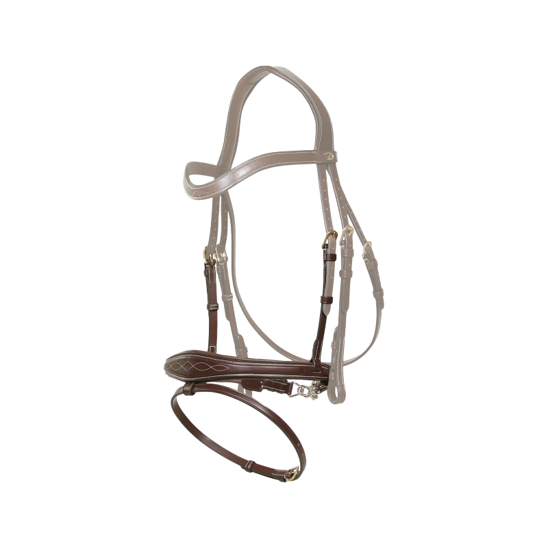 Dyon - Muserolle anatomique chaîne D Collection marron | - Ohlala