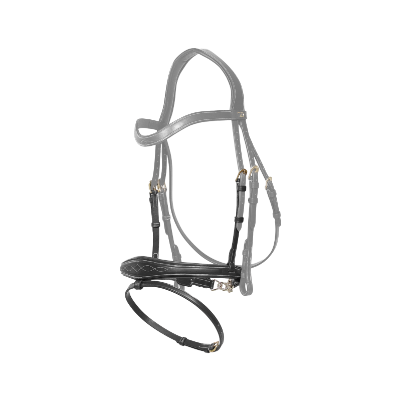 Dyon - Muserolle anatomique chaîne D Collection noir | - Ohlala