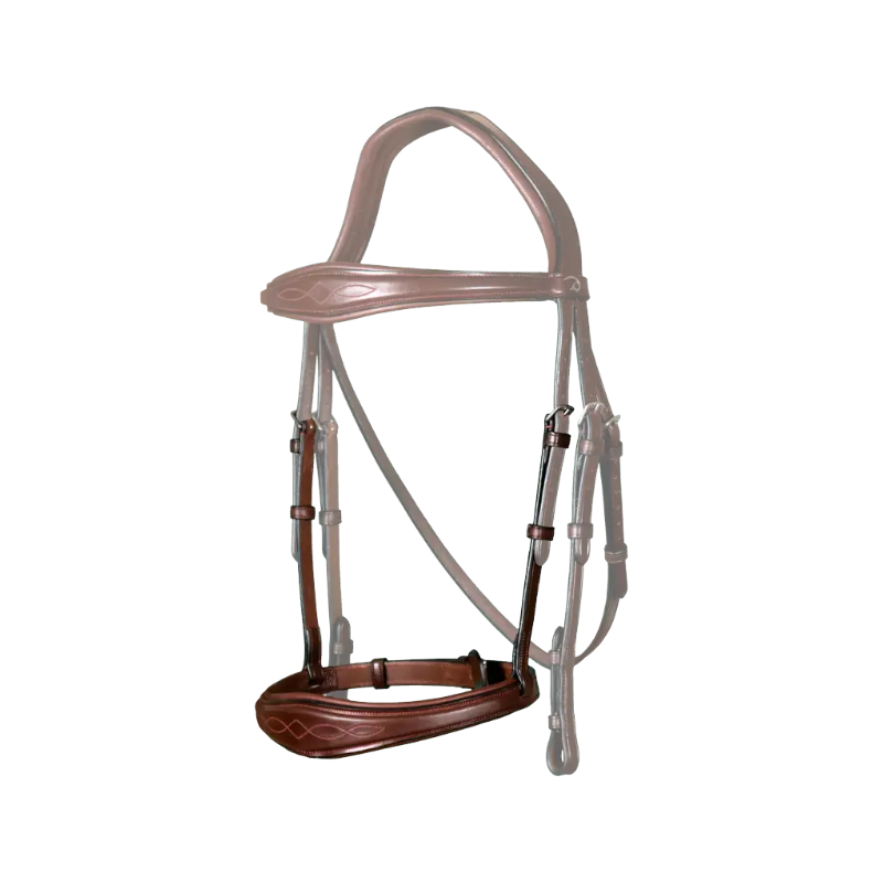 Dyon - Muserolle anatomique sans flash English Collection marron | - Ohlala