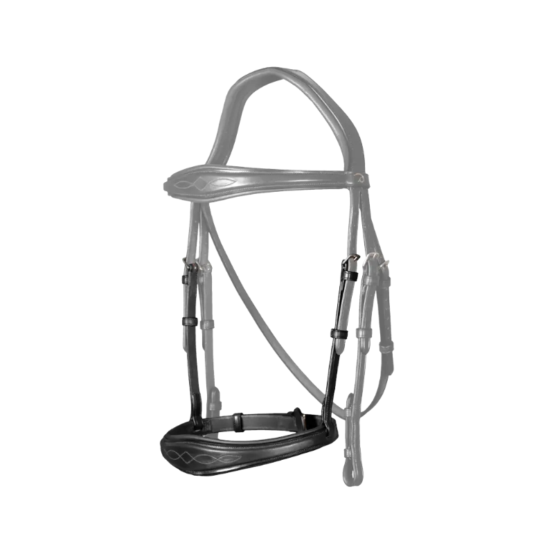 Dyon - Muserolle anatomique sans flash English Collection noir | - Ohlala