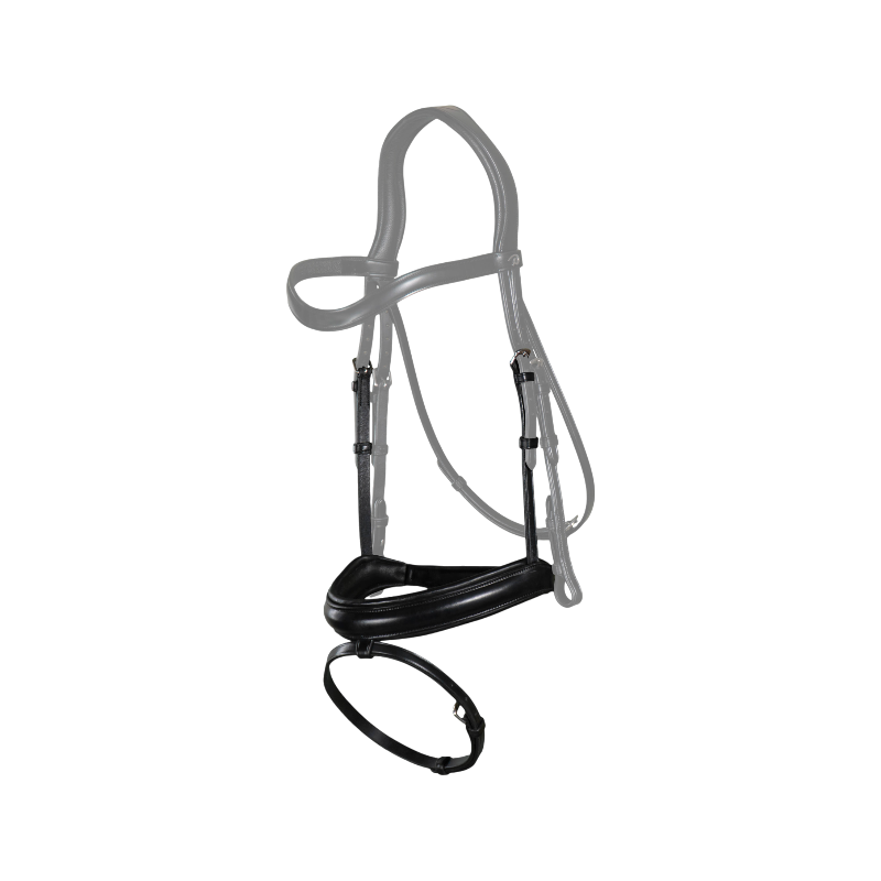 Dyon - Muserolle combinée mat New English Collection noir | - Ohlala