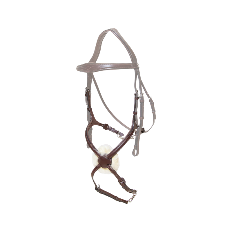 Dyon - Muserolle en 8 chaîne New english collection marron | - Ohlala