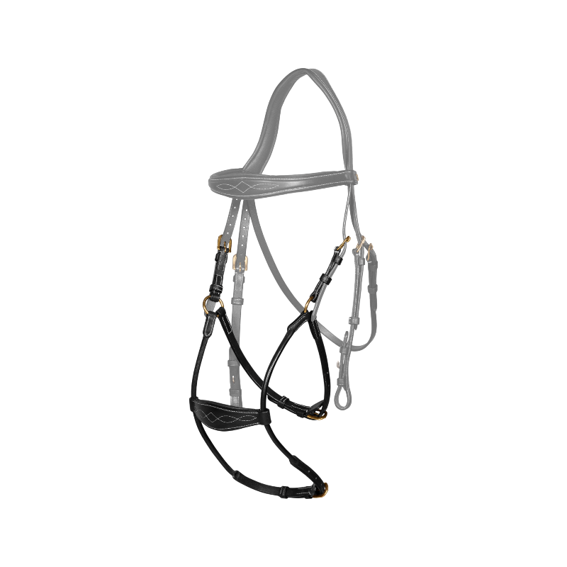 Dyon - Muserolle hybride D Collection noir | - Ohlala