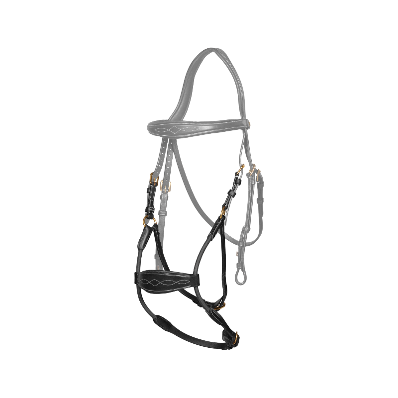 Dyon - Muserolle hybride élastique D Collection noir | - Ohlala