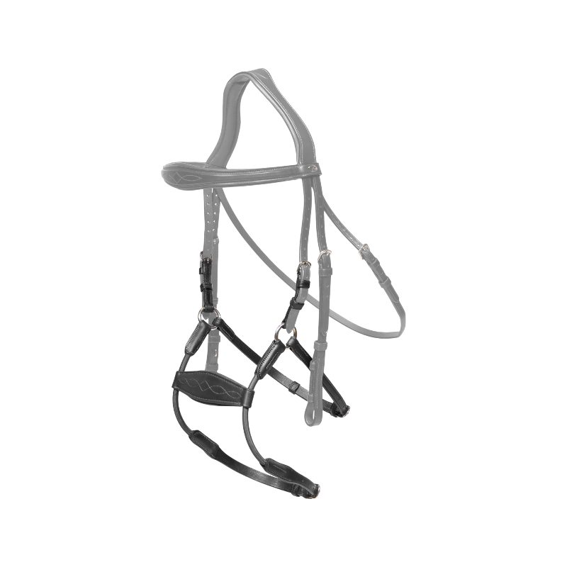 Dyon - Muserolle hybride élastique New English Collection noir | - Ohlala