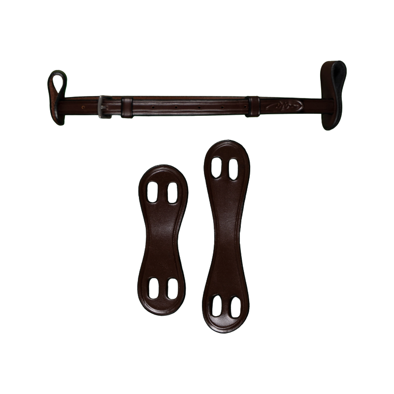 Dyon - Noseband 1/2 2 attaches amovibles New English Collection marron | - Ohlala