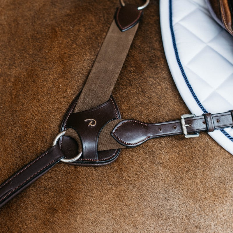 Dyon - Pad de protection collier de chasse 5 points New English Collection marron | - Ohlala