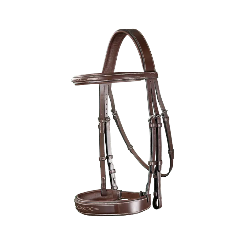 Dyon - Bridon muserolle large Hunter US Collection havane | - Ohlala