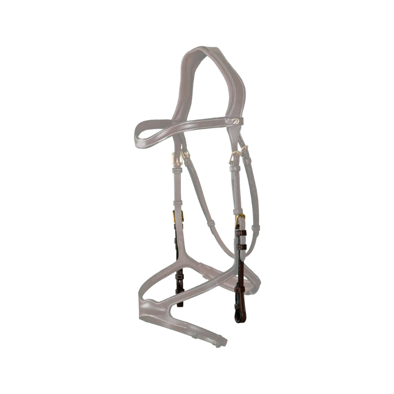 Dyon - Montants de mors pour têtière 1 branche D Collection brun | - Ohlala