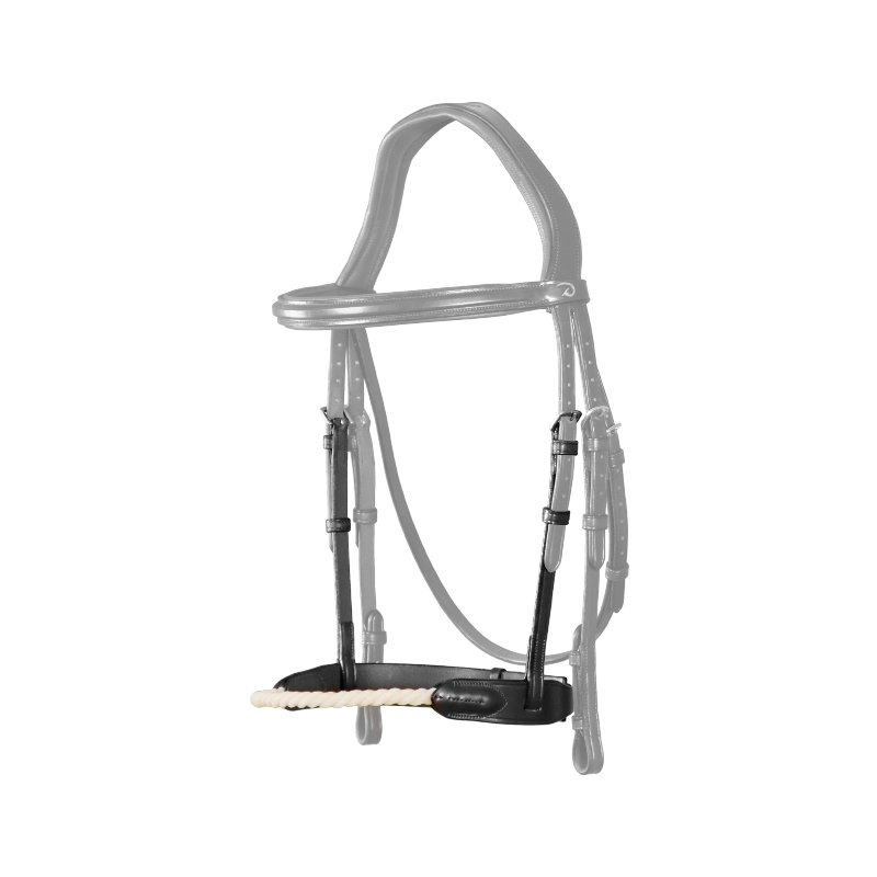 Dyon - Muserolle corde New English Collection noir | - Ohlala