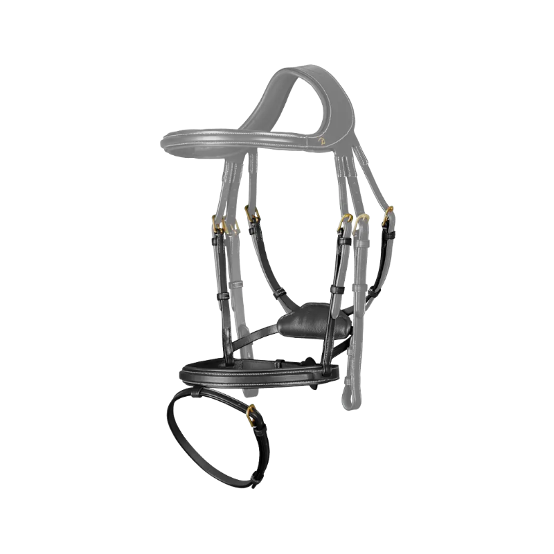 Dyon - Muserolle pour bridon Difference D Collection noir | - Ohlala