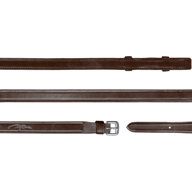 Dyon - Rênes de bride tout cuir 1/2 New English Collection brun | - Ohlala