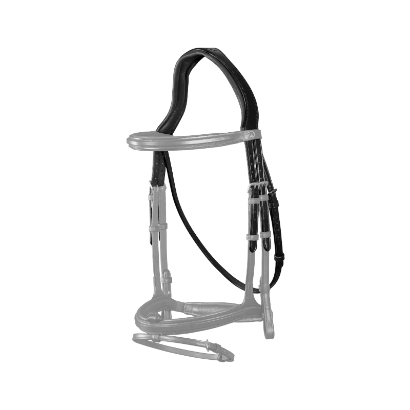 Dyon - Têtière avec sous-gorge New English Collection noir | - Ohlala