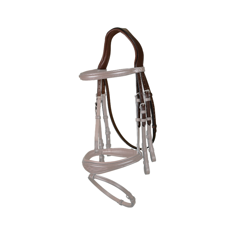 Dyon - Têtière de bride New English Collection brun | - Ohlala