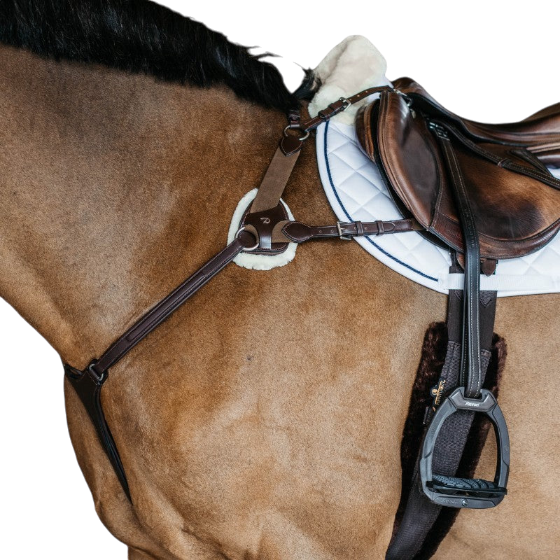 Dyon - Collier de chasse 5 points élastique New English Collection marron | - Ohlala