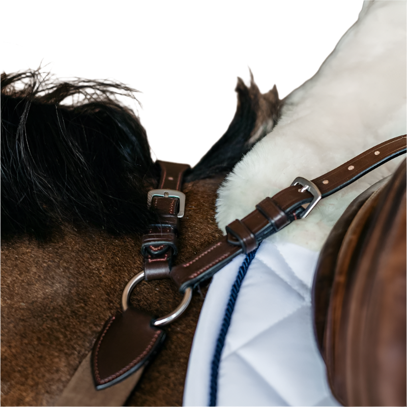 Dyon - Collier de chasse 5 points élastique New English Collection marron | - Ohlala