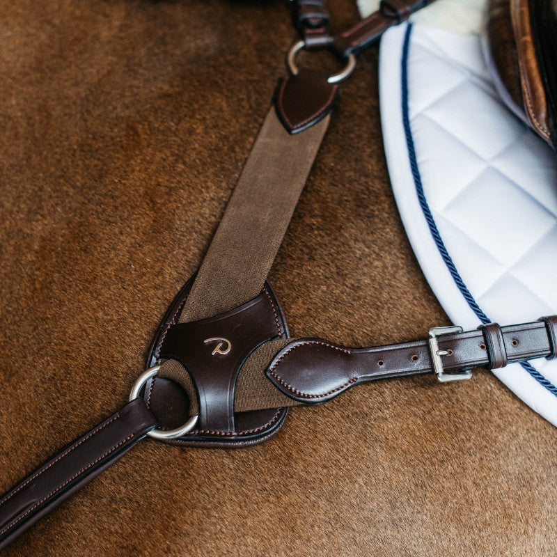 Dyon - Collier de chasse 5 points élastique New English Collection marron | - Ohlala