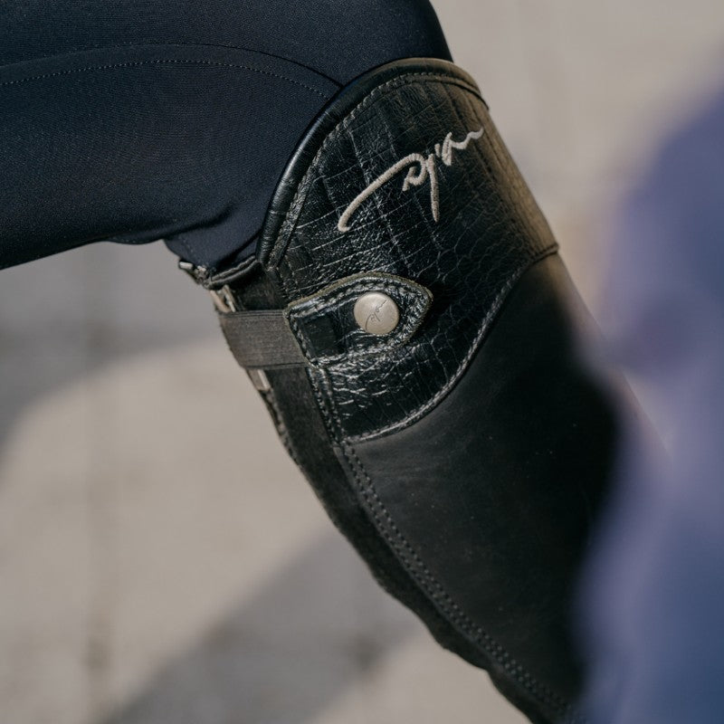 Mini-chaps Exel Noir croco | - Ohlala