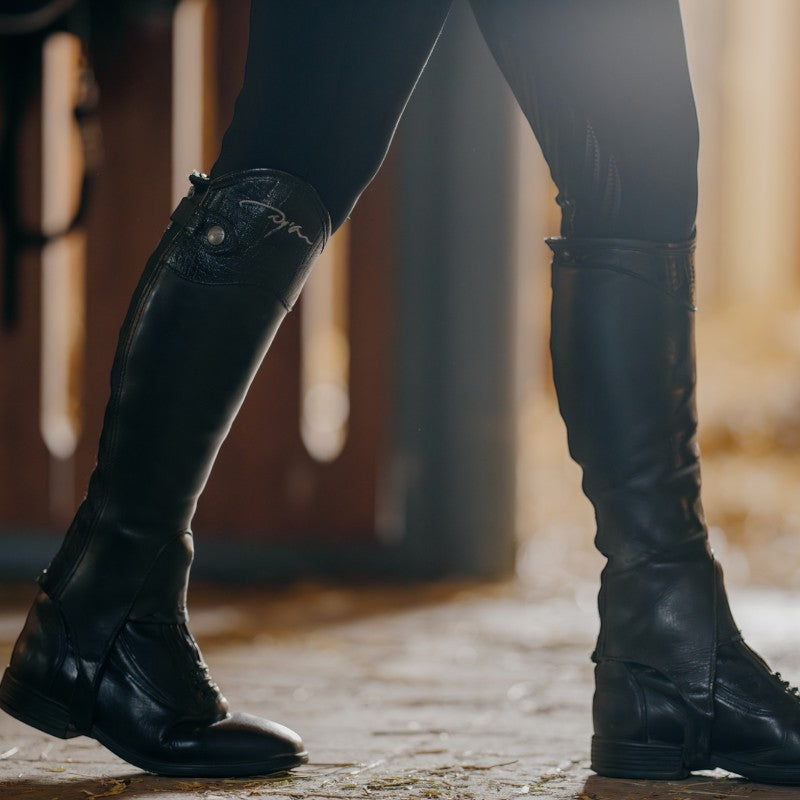 Mini-chaps Exel Noir croco | - Ohlala