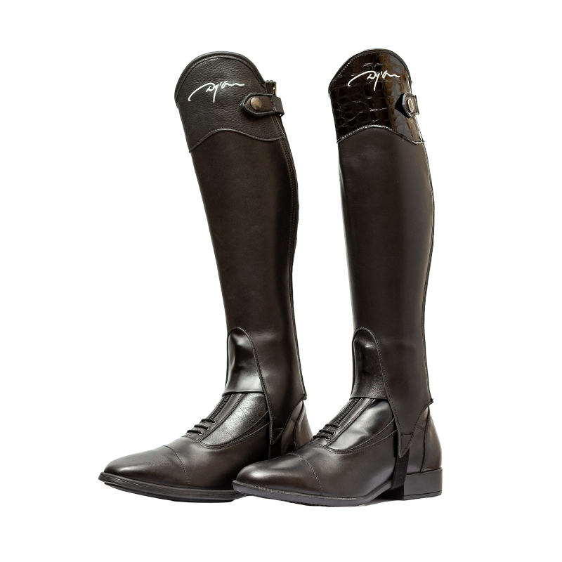 Mini-chaps Exel Noir croco | - Ohlala