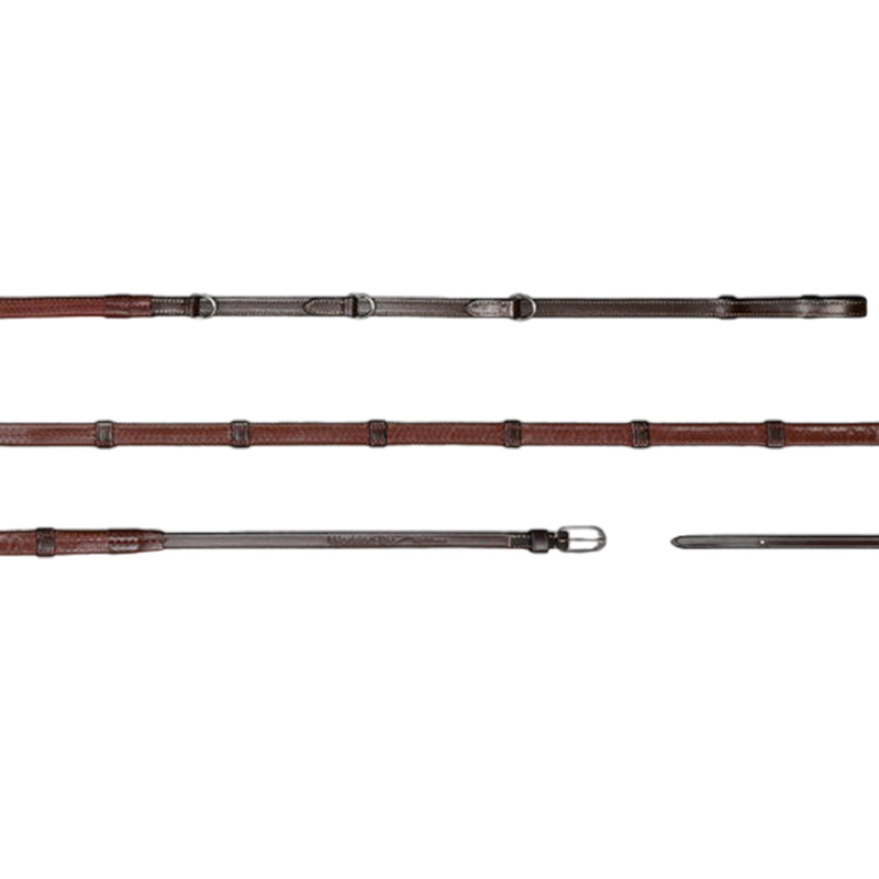 Dyon - Rênes Howlett 3 D Caoutchouc 1/2 avec 7 arrêtoirs Working by Dyon brun | - Ohlala