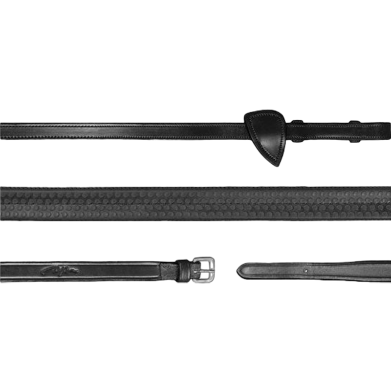 Dyon - Rênes caoutchouc 5/8 New English Collection noir | - Ohlala
