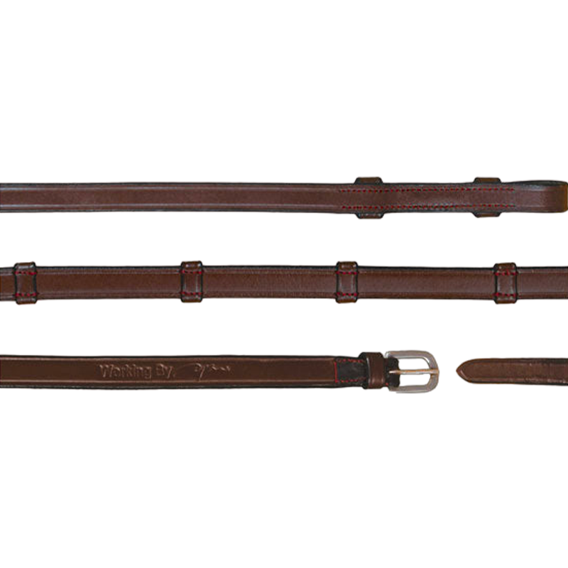 Dyon - Rênes de bride tout cuir avec 7 arrêtoirs 5/8 Working by Dyon brun | - Ohlala