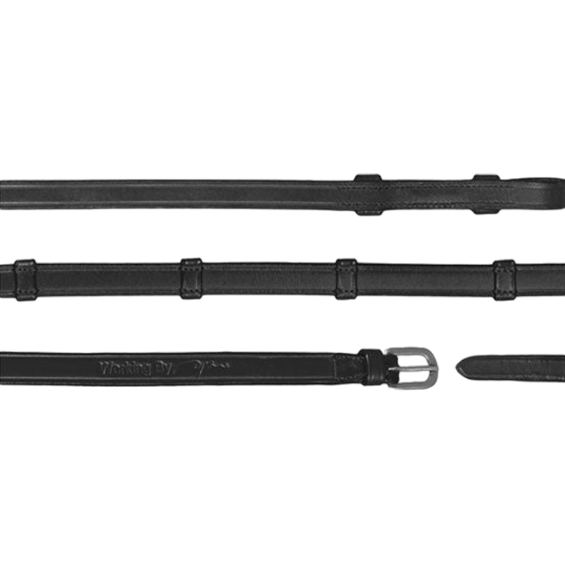 Dyon - Rênes de bride tout cuir avec 7 arrêtoirs 5/8 Working by Dyon noir | - Ohlala