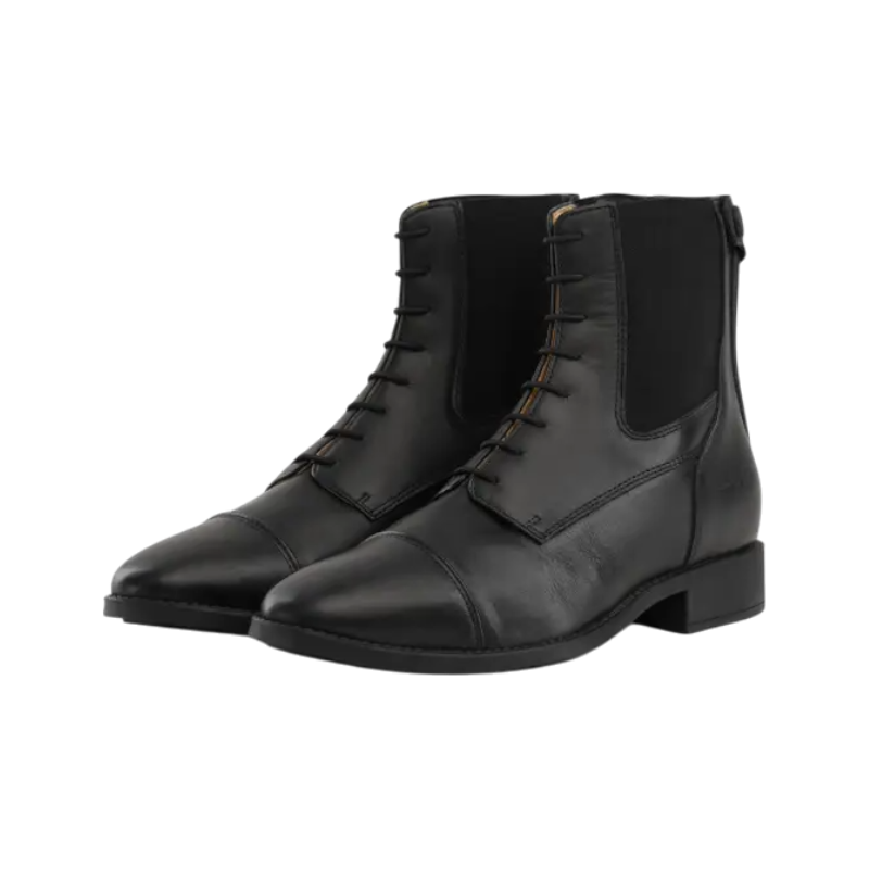 Dyon - Boots d'équitation en cuir à lacets noir | - Ohlala