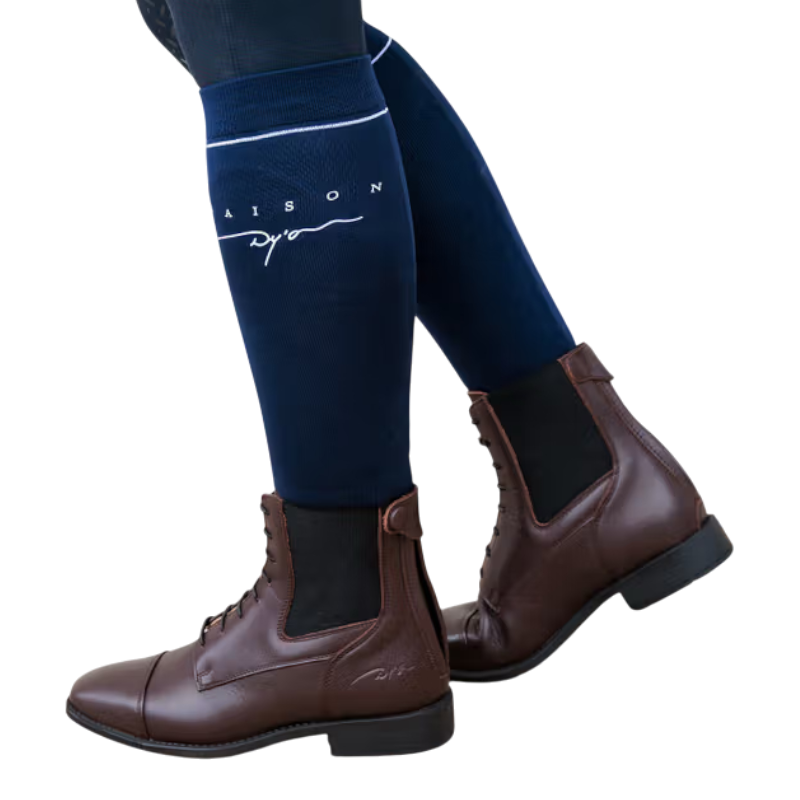Dyon - Chaussettes d'équitation marine (x3) | - Ohlala