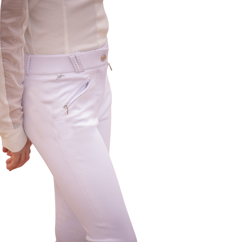 Eden by Pénélope - Pantalon d'équitation enfant New Romy blanc | - Ohlala