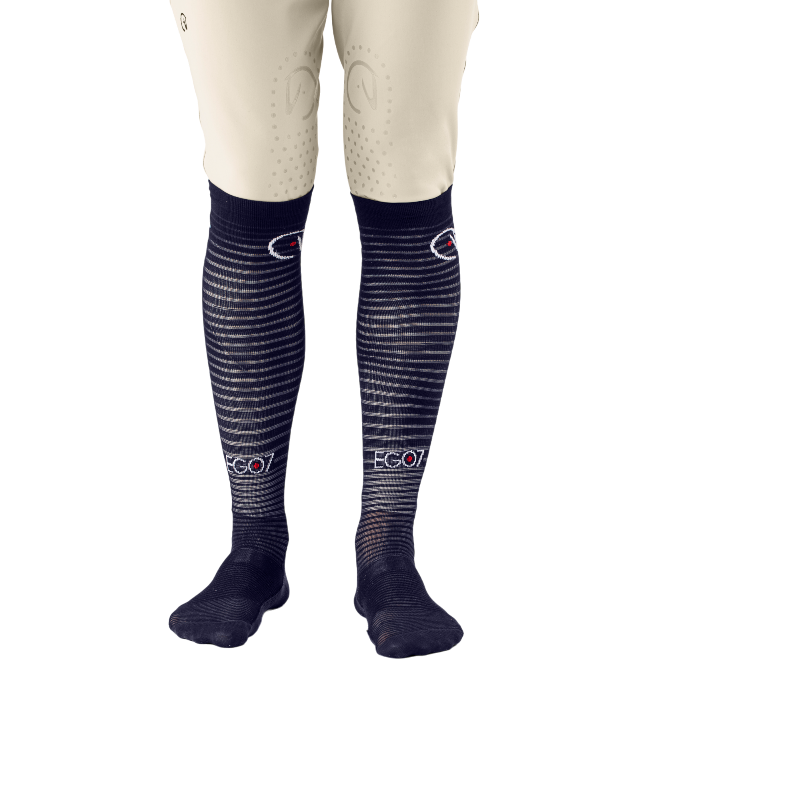 Ego7 - Chaussettes d'équitation Air Socks marine | - Ohlala