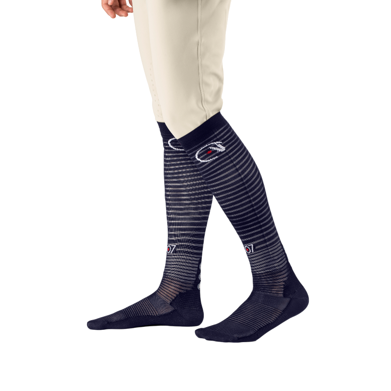 Ego7 - Chaussettes d'équitation Air Socks marine | - Ohlala