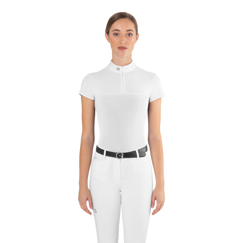 Ego7 - Polo de concours manches courtes femme Mesh blanc | - Ohlala