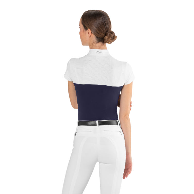 Ego7 - Polo de concours manches courtes femme Mesh marine | - Ohlala