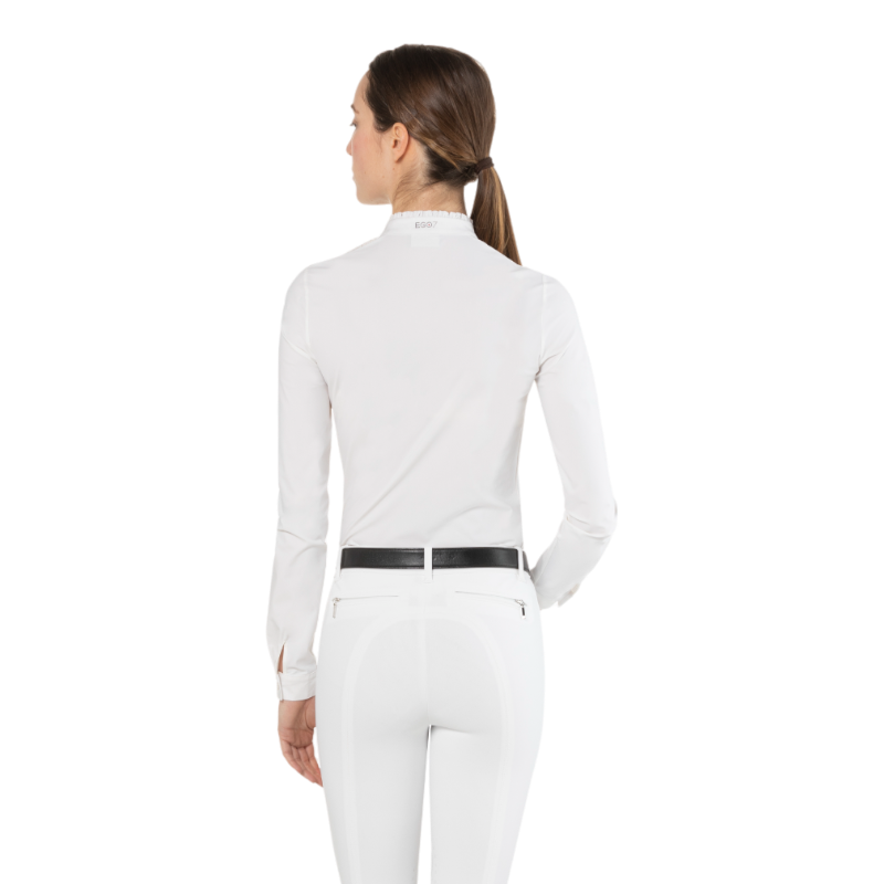 Ego7 - Polo de concours manches longues femme Nina blanc | - Ohlala
