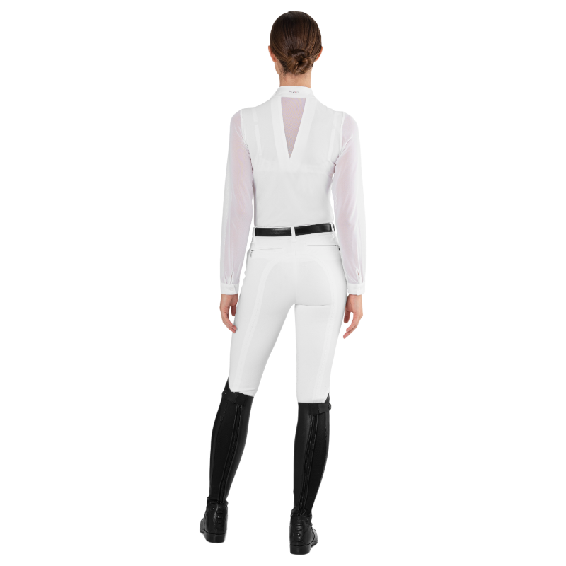 Ego7 - Polo de concours manches longues femme Rita blanc | - Ohlala