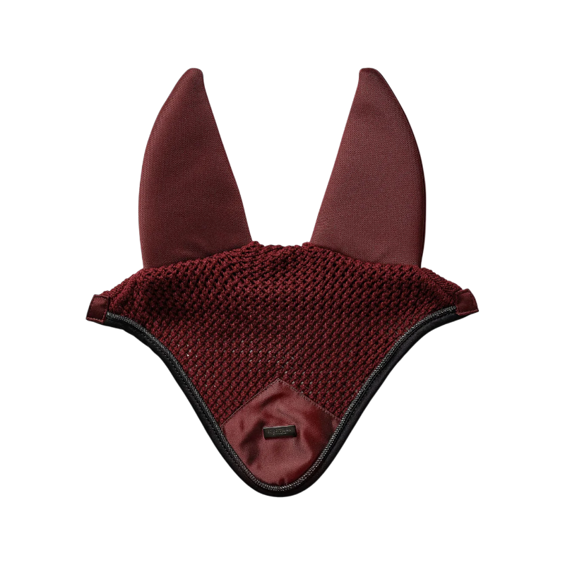 Equestrian Stockholm - Bonnet pour chevaux Twill Luxe rouge foncé | - Ohlala