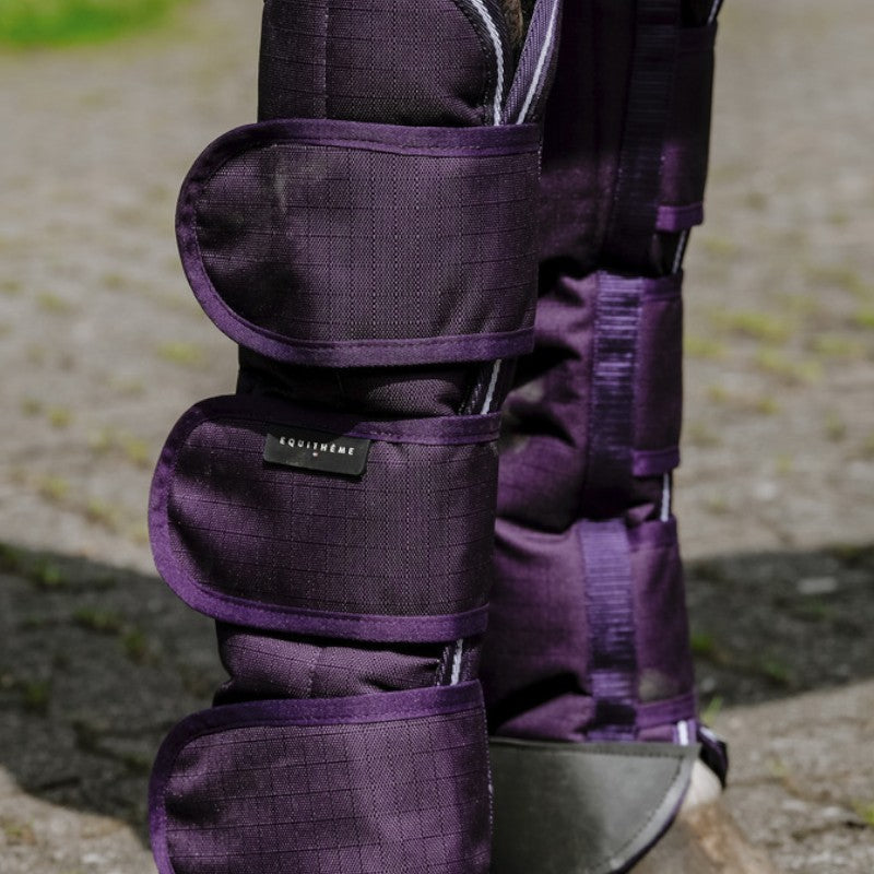 Equithème - Guêtres de transport Tyrex 600D prune | - Ohlala