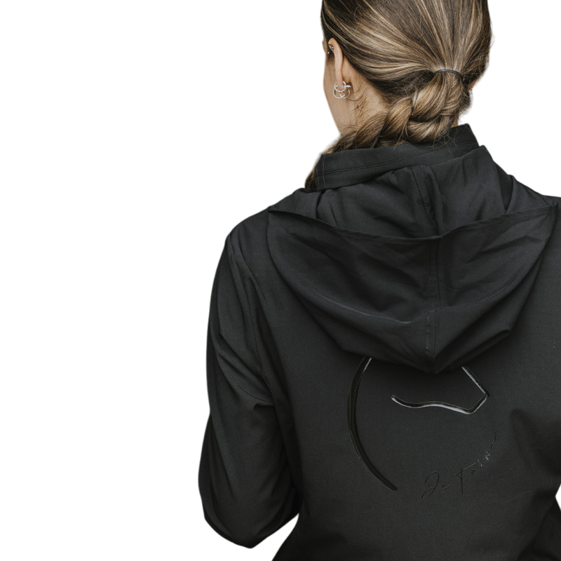 Equithème - Blouson déperlant femme Dakota Je t'aime noir | - Ohlala