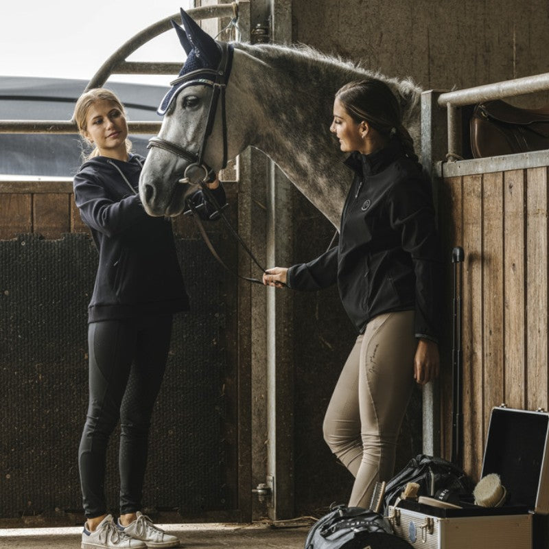 Equithème - Blouson déperlant femme Dakota Je t'aime noir | - Ohlala