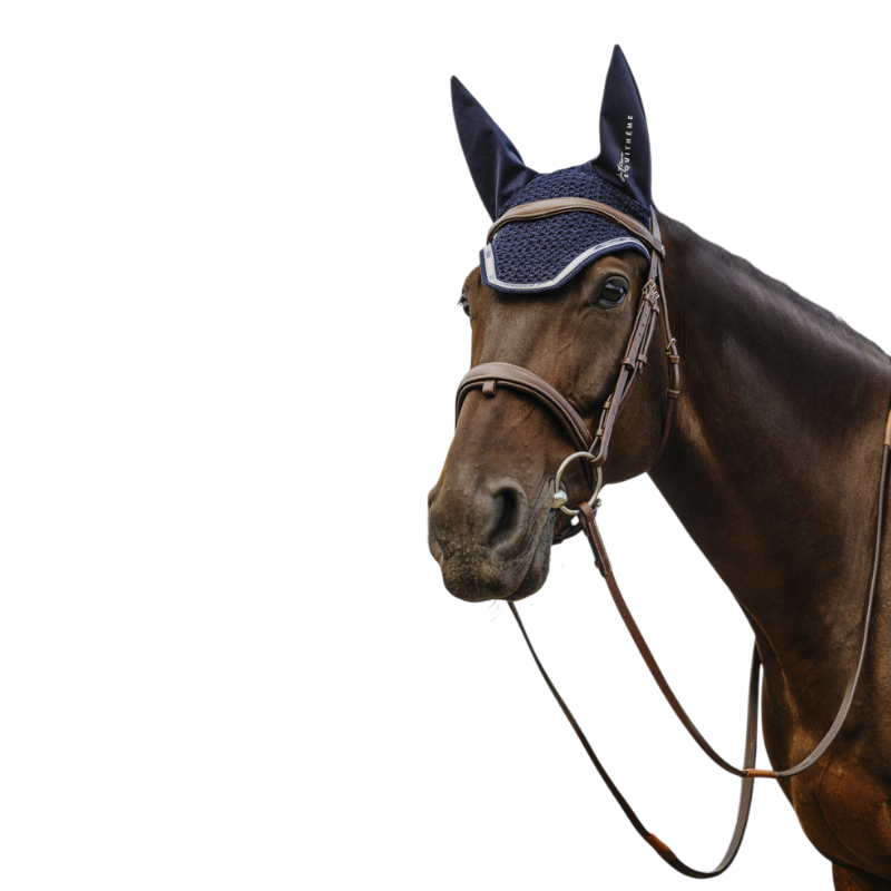 Equithème - Bonnet pour chevaux Mirror Je t'aime marine | - Ohlala