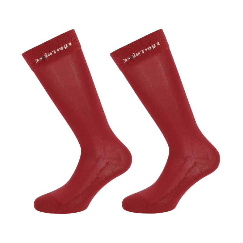 Equithème - Chaussettes d'équitation Classic rouge (x1) | - Ohlala
