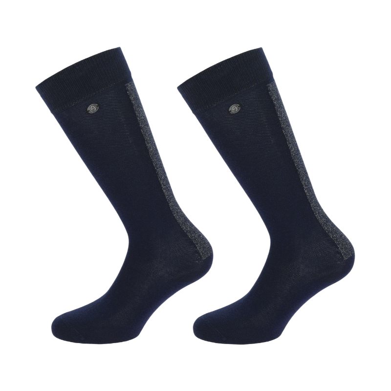 Equithème - Chaussettes d'équitation Victoire marine (x1) | - Ohlala