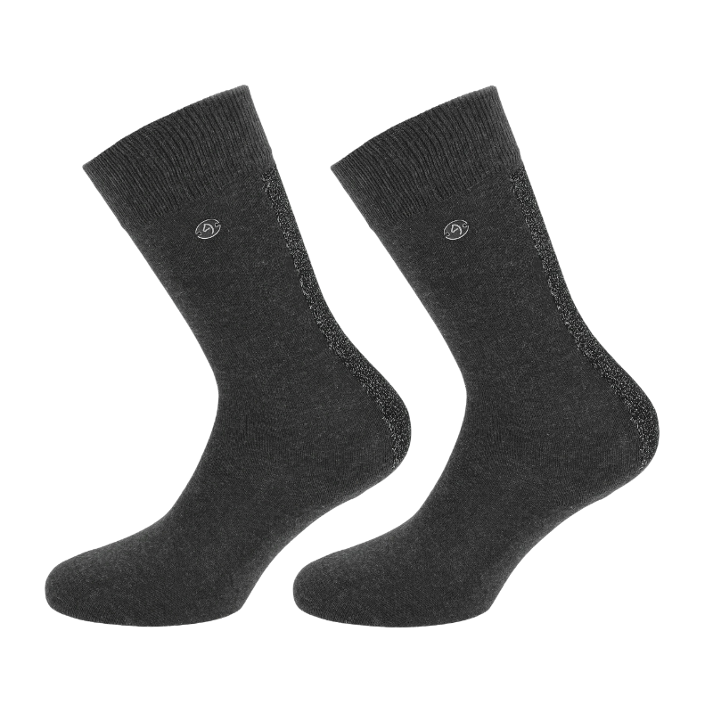 Equithème - Chaussettes d'équitation Victoire noir (x1) | - Ohlala
